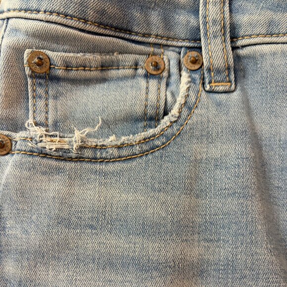 American Eagle Super High-Rise Light Wash Flare, 0 Short, NWT - Picture 4 of 6